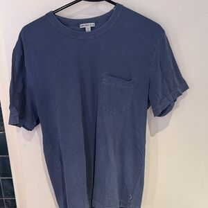 James Perse Slate Blue Pocket Tee